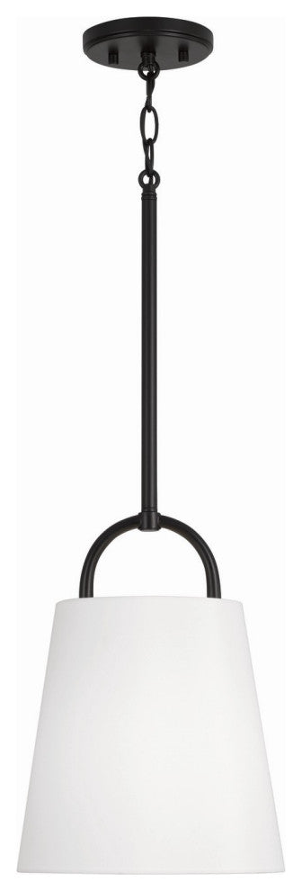 Brody One Light Pendant, Matte Black