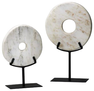 Large White Disk on Stand