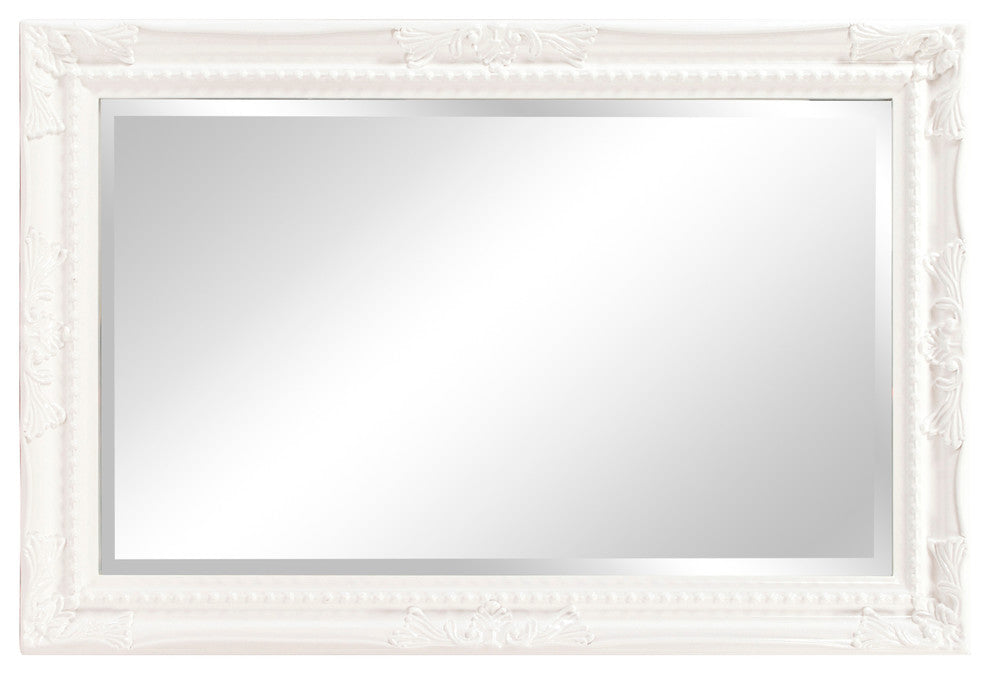Howard Elliott Queen Ann Rectangular Mirror, White
