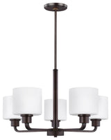 Canfield 5-Light Chandelier, Burnt Sienna