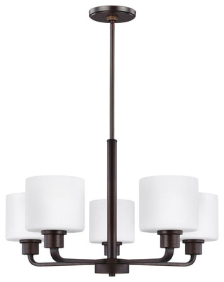 Canfield 5-Light Chandelier, Burnt Sienna