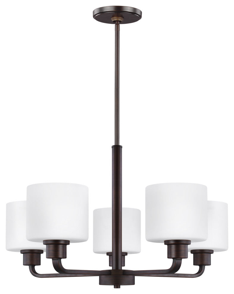 Canfield 5-Light Chandelier, Burnt Sienna