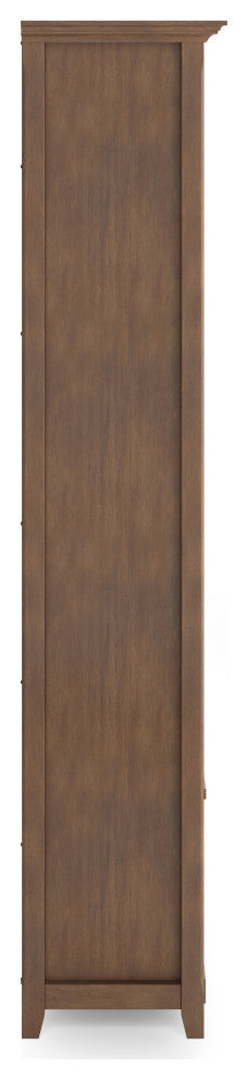 Amherst SOLID WOOD 5 Shelf Bookcase, Rustic Natural Aged Brown