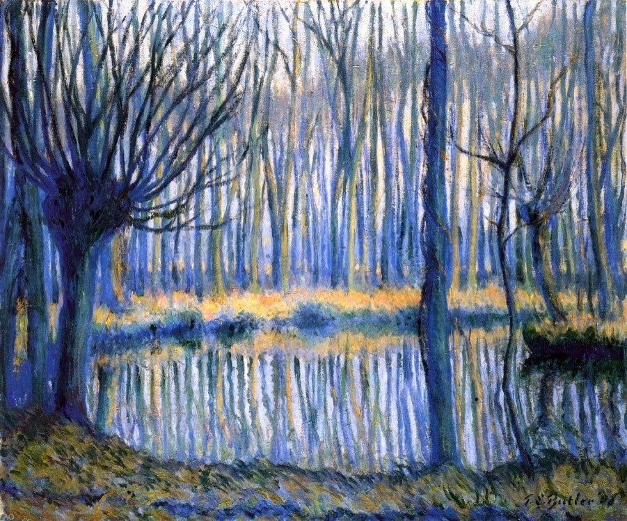 Theodore Earl Butler The Epte Giverny, 20"x25" Wall Decal Print