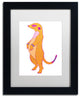 Hello Angel ''Happy Meer'' Art, Black Frame, White Mat, 14x11