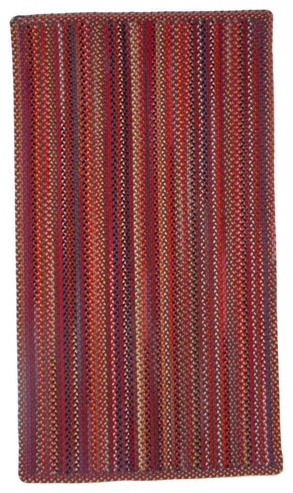 Capel Portland Red 0346_500 Braided Rugs - 5' X 8' Oval
