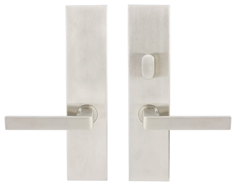 Tokyo Lever, Tubular Passage, Privacy Bolt, Left Hand, Satin Stainless Steel