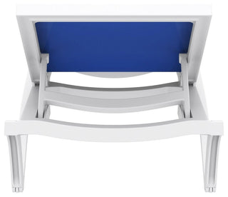 Compamia Pacific Sling Set of 2 Chaise Lounge With White Frame, Blue