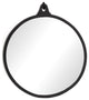 Hyde Round Mirror-Black Aluminum
