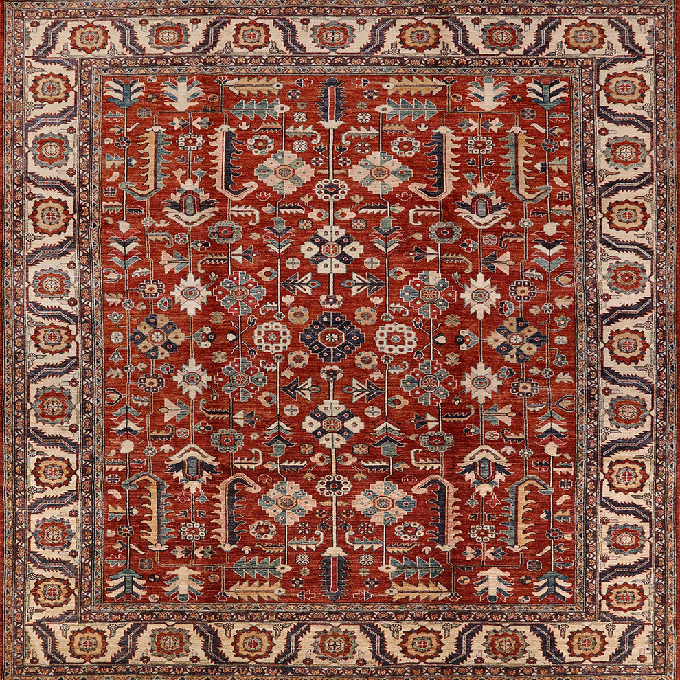 Ahgly Company Indoor Square Mid-Century Modern Area Rugs, 6' Square