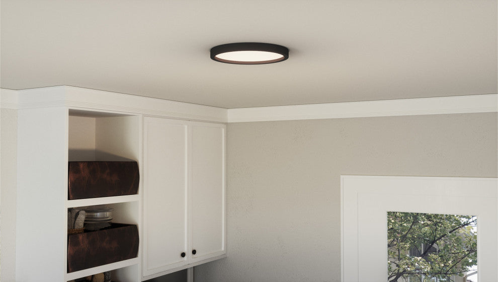 Quoizel OST1711 Outskirts 11"W LED Flush Mount Ceiling Fixture - Fresco