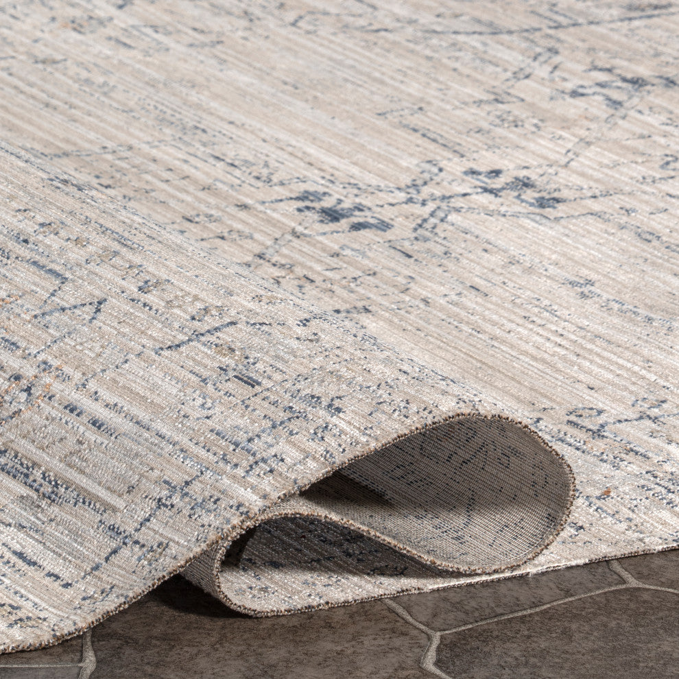 Nuloom Lolita Faded Machine Washable Indoor/Outdoor Area Rug, Beige 5'x7'10"