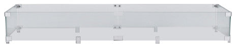 45"x15" Glass Wind Guard for Rectangular Fire Tables