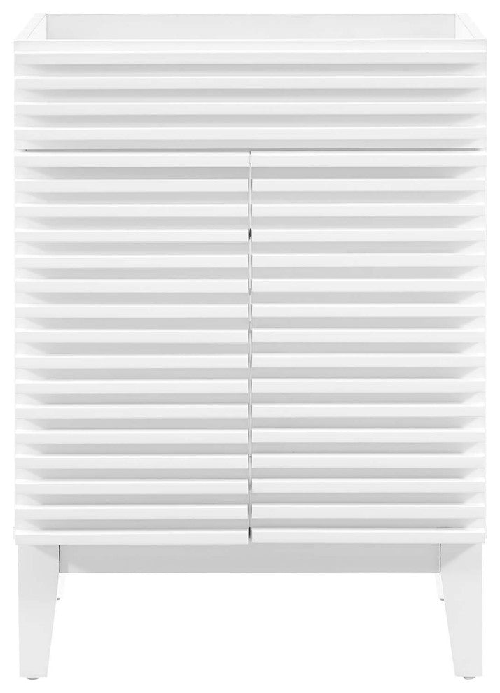 Render Bathroom Vanity Cabinet, Sink Basin Not Included, White