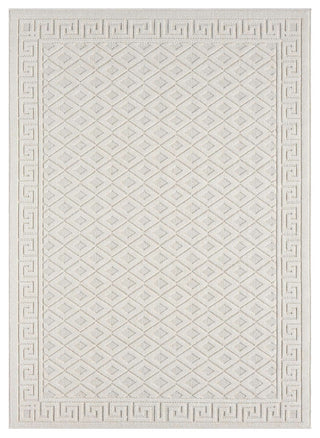 Nimes Diamond Lattice Area Rug, Ivory, 2'x7'3"
