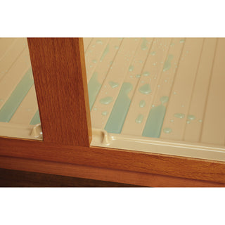Polymer Trim to Fit Sink Base Cabinet Drip Tray, Metallic Silver