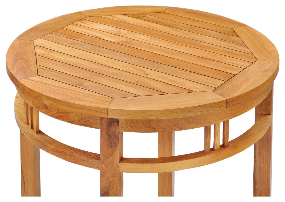 Teak Wood Orleans Outdoor Patio Bar Table, made from A-Grade Teak Wood, Small