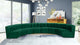 Limitless Velvet Upholstered 8-Piece Modular Sectional, Green