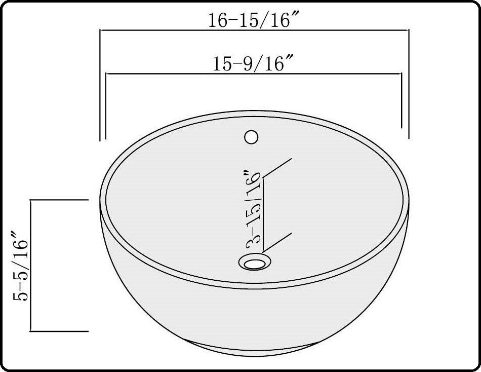 Fine Fixtures Vitreous China Round Vessel Sink