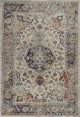 HomeRoots 5'x8' Ivory Machine Woven Traditional Floral Medallion Indoor Area Rug