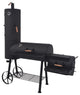 vidaXL BBQ Charcoal Smoker with Bottom Shelf Black Heavy XXL