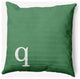 18" x 18" Modern Monogram Indoor/Outdoor Polyester Throw Pillow, Sage