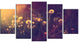 Vintage Dandelion Meadow Photo, Large Floral Canvas Art Print, 60"x32", 5 Panels
