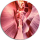Famous Antelope Canyon, Landscape Photo Disc Metal Wall Art, 11"