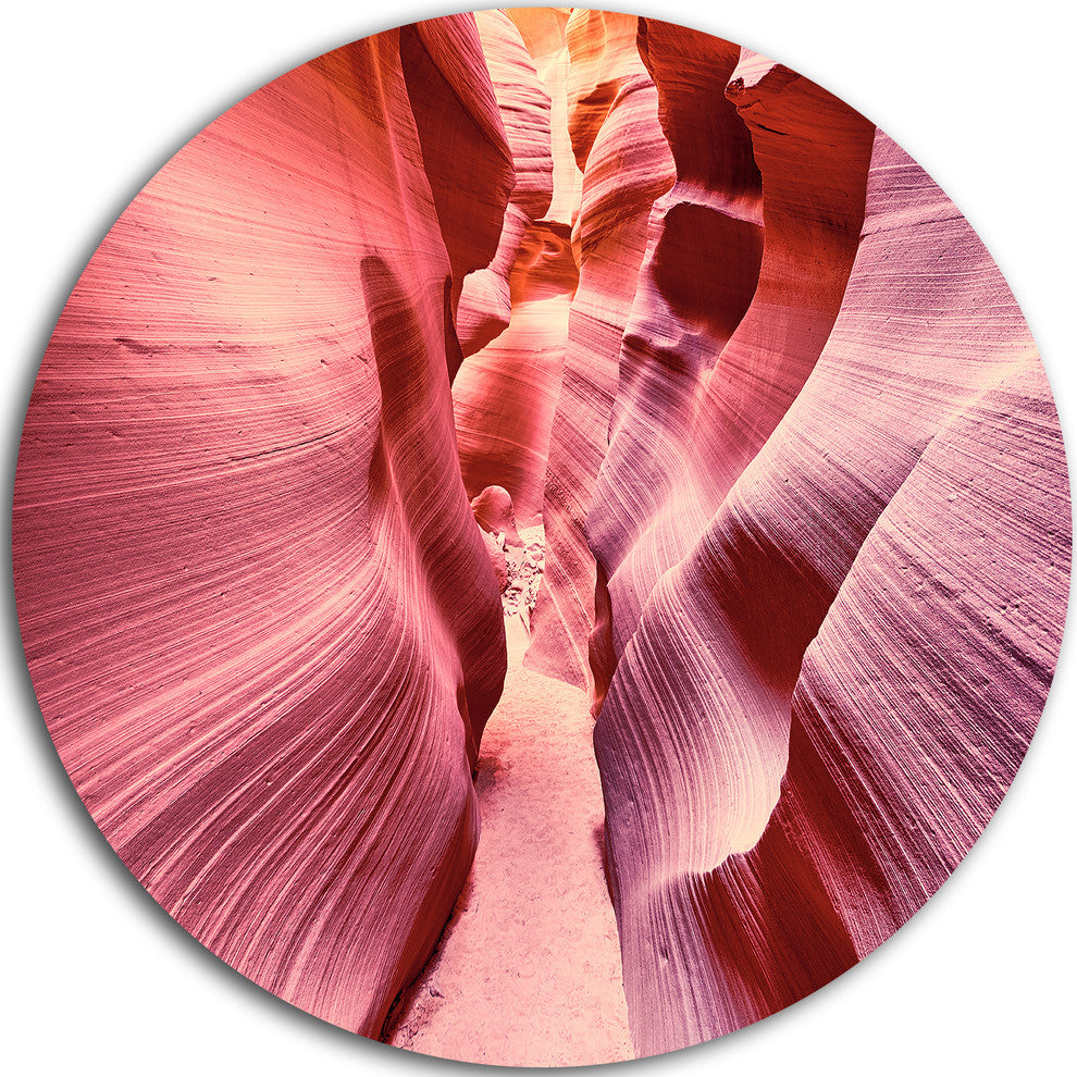 Famous Antelope Canyon, Landscape Photo Disc Metal Wall Art, 11"