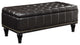 Caldwell Storage Ottoman, Bonded Leather, Espresso