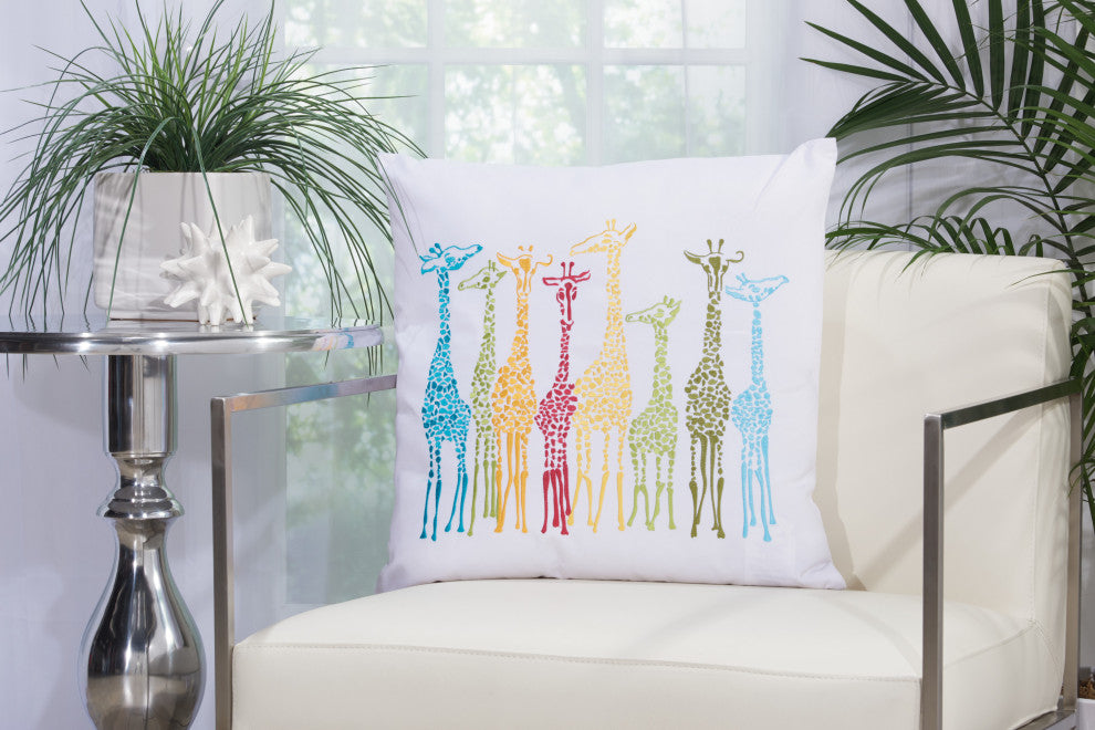 Mina Victory L1391 Throw Pillow, Multicolor, 20" x 20"