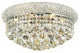 Elegant Primo Flush Mount, Chrome Finish With Royal Cut Crystal