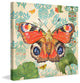 "European Peacock Butterfly" Painting Print on Canvas by Evelia