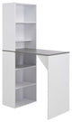 vidaXL Bar Table Pub Table Bistro Table for Dining Room with Cabinet White