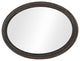 Benzara BM166077 Oval Wall Mountable 5Mm Beveled Mirror, Rustic Natural Brown