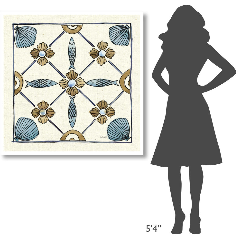 "Coastal Breeze Tile II" Digital Paper Print by Anne Tavoletti, 42"x42"