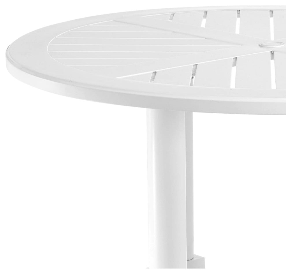 White Round Outdoor Dining Table, Eichholtz Bell Rive