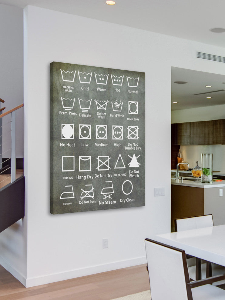 "Laundry Symbols" Art Print, 101x132 cm
