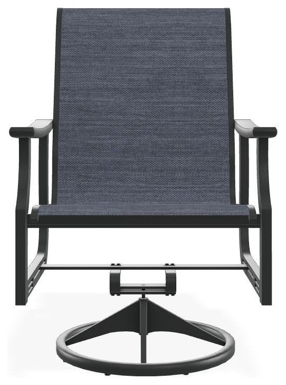 St. Catherine Sling Outdoor Swivel Rocker, Augustine Denim/Graphite