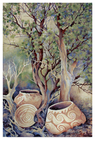 Carol J Rupp 'Ceramic Pottery' Canvas Art, 16"x24"