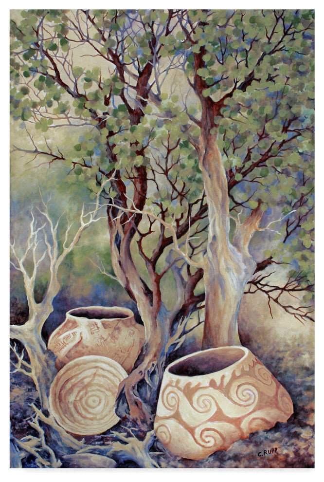Carol J Rupp 'Ceramic Pottery' Canvas Art, 16"x24"