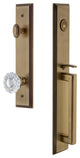 Carre' 1-Piece Dummy Handleset, D Grip and Versailles, Vintage Brass, 849217