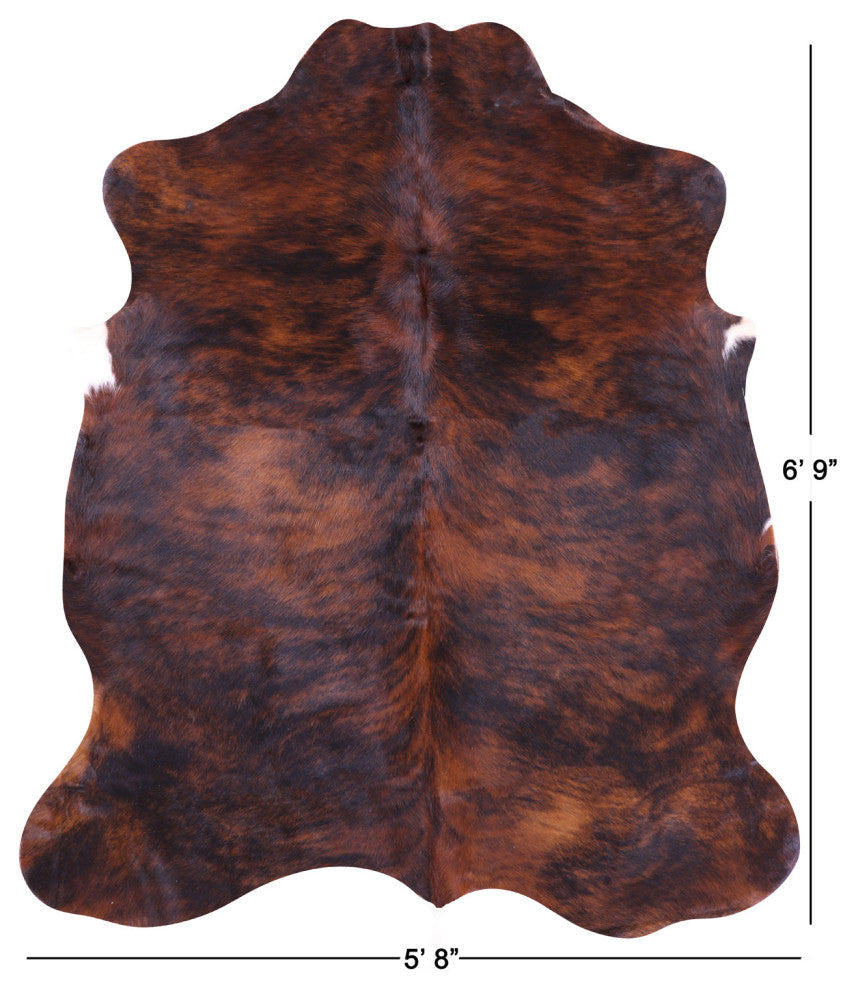 Organic Natural Hair-On Cowhide Area Rug 6' 9" X 5' 8" C1575