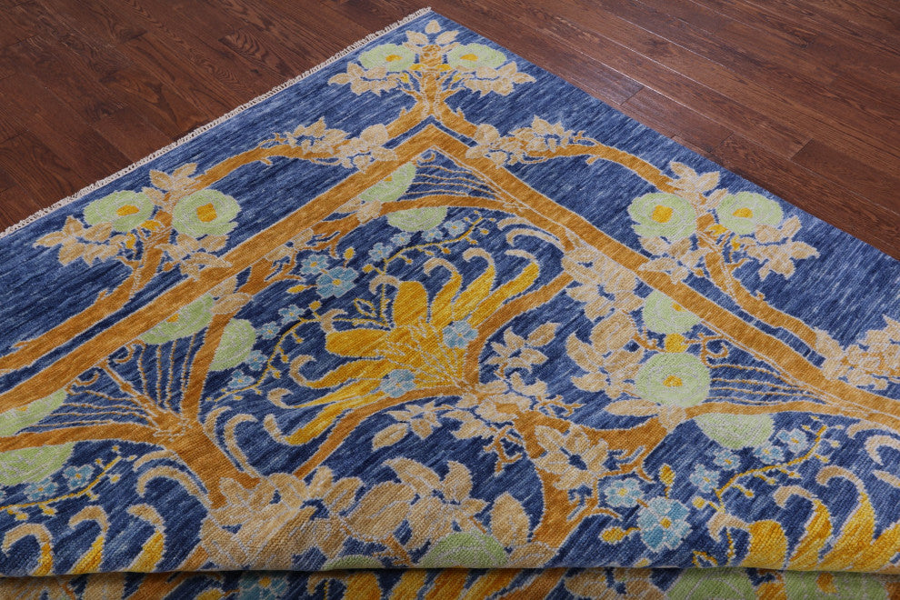 William Morris Hand Knotted Wool Rug 10' 0" X 13' 9" - Q13449