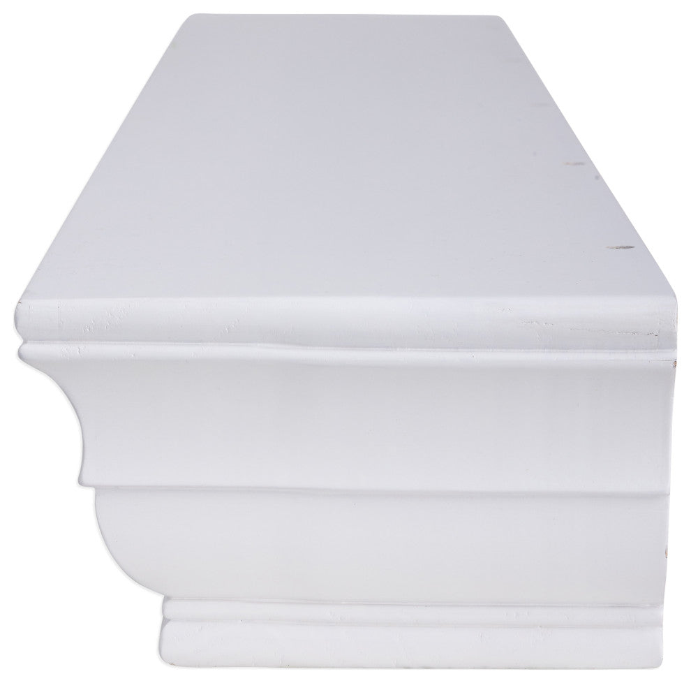 Dogberry Collections Shaker Wood Mantel, White, 60"