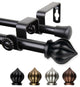 Meda 5/8" Double Curtain Rod Black