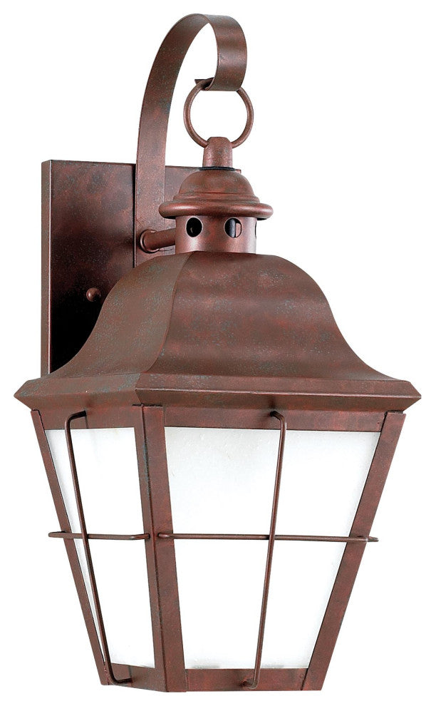 Chatham 1-Light Outdoor Wall Lantern, Weathered Copper