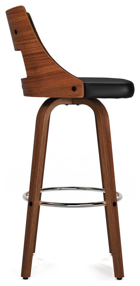 Dallyn Swivel Bar Stool, Set of 2, Black