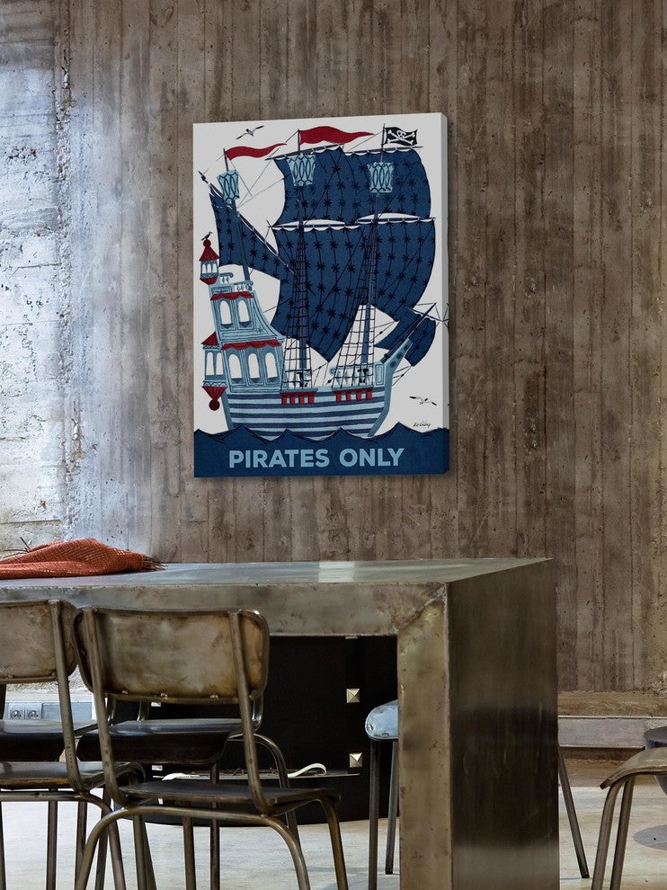 "Pirates Only" Painting Print on Wrapped Canvas