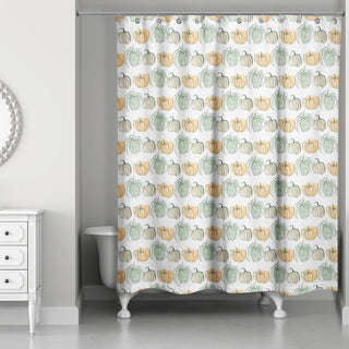 Watercolor Pumpkins 71x74 Shower Curtain